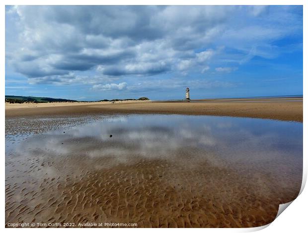 Talacre Beach North Wales  Print by Tom Curtis