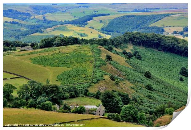 Derbyshire Dales Near Stanedge Edge  Print by Tom Curtis