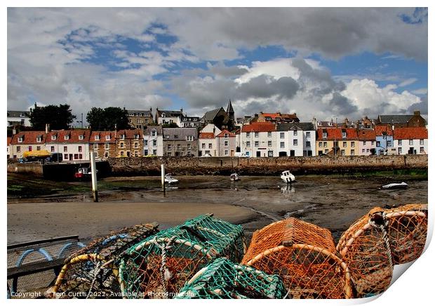 St Monans Harbour Print by Tom Curtis