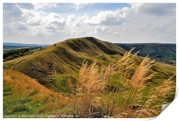 Ramparts Mam Tor Print by Tom Curtis