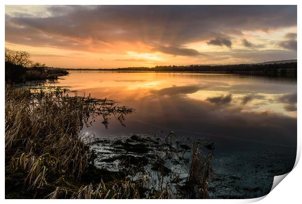Sunset Reflection In Barr Loch Print by Craig Bennett