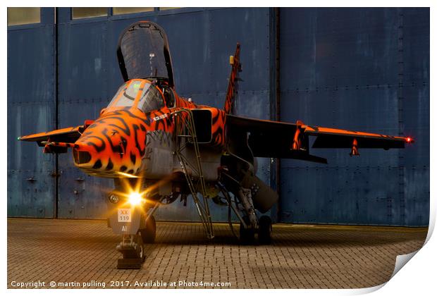 Sepecat Jaguar at RAF Cosford Print by martin pulling