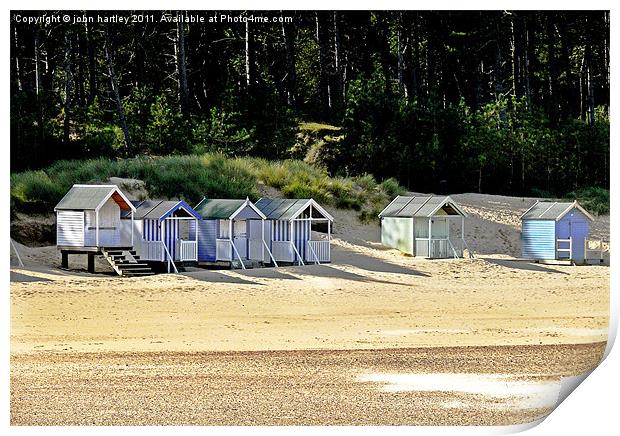 Holiday Fun - Beach Huts at Wells next the Sea, No Print by john hartley