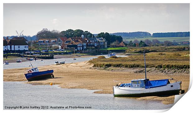 Leisurely day at Burnham Overy Staithe North Norfo Print by john hartley