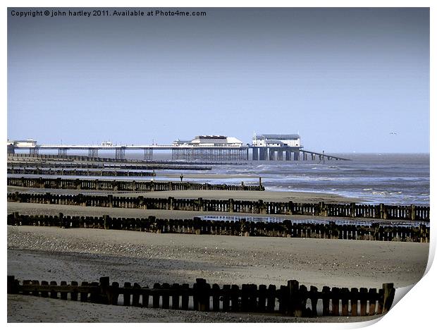Cromer Pier in the Distance, North Norfolk Print by john hartley