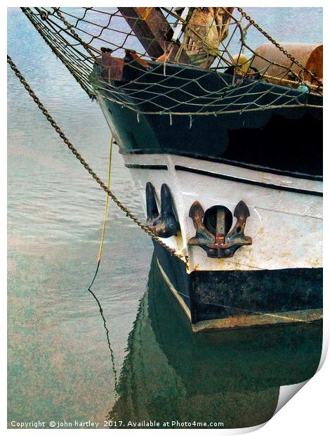 Albatros -  an Old Sailing Ship at Wells next the  Print by john hartley