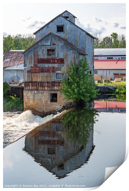 Old Mill Reflections Print by Roxane Bay