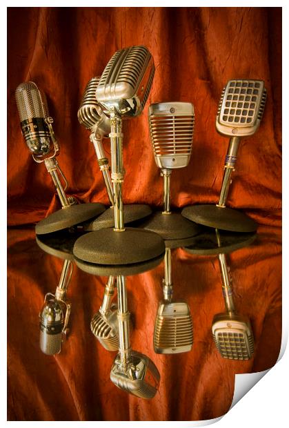 Island of Microphones Print by Roxane Bay