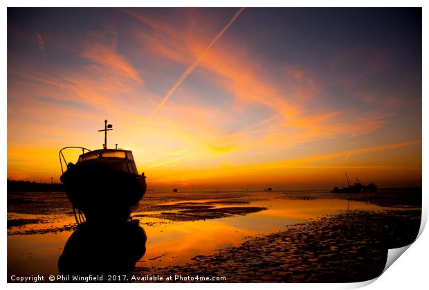 Southend Sunset Print by Phil Wingfield