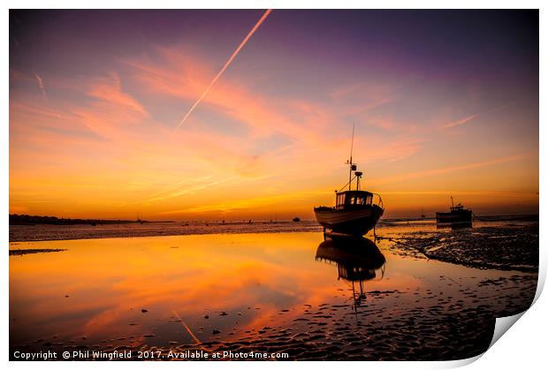 Southend Sunset 3 Print by Phil Wingfield
