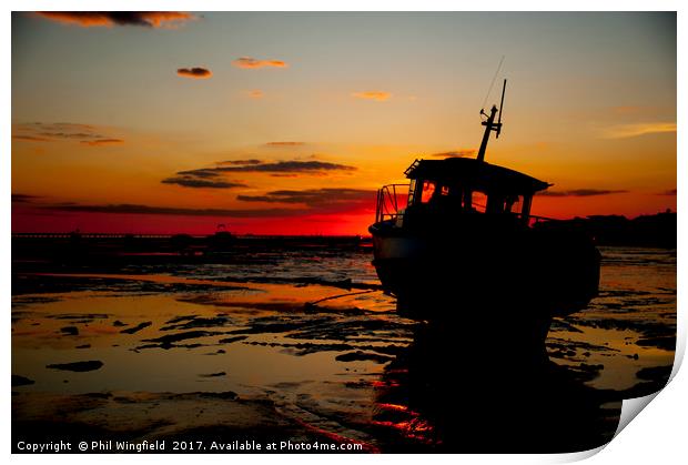 Southend Sunset 6 Print by Phil Wingfield