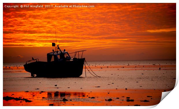 Southend Sunset 8 Print by Phil Wingfield