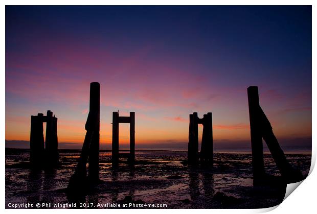 Derelict Jetty   Print by Phil Wingfield