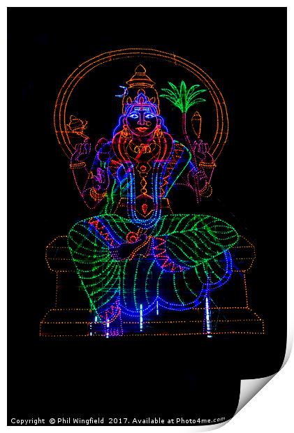 LED Shiva  Print by Phil Wingfield