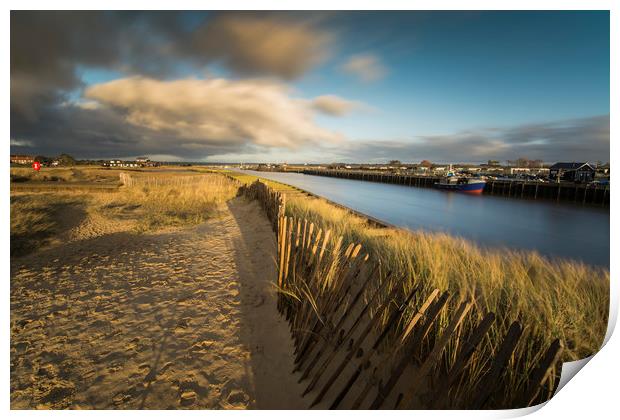 Walberswick and Southwolds Harbour long exposure Print by Mark Hawkes