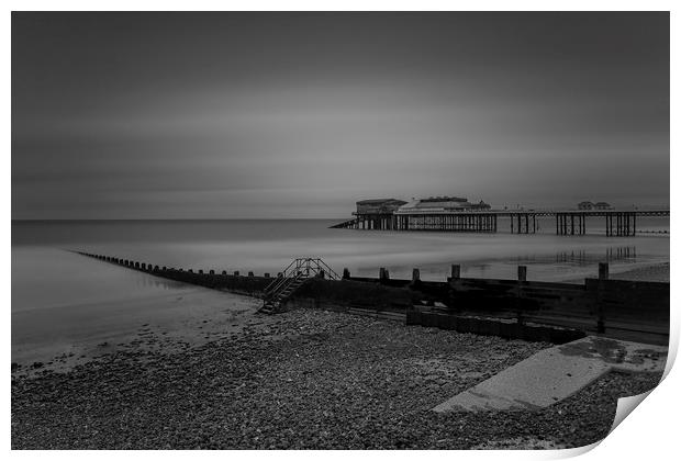 Cromer pier black and white Print by Mark Hawkes