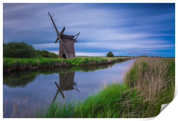 Brograve Windmill Long Exposure Print by Mark Hawkes