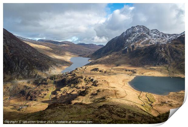 Valley of Ogwen Print by Sebastien Greber