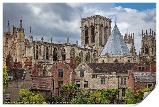 Minster gardens Print by kevin cook
