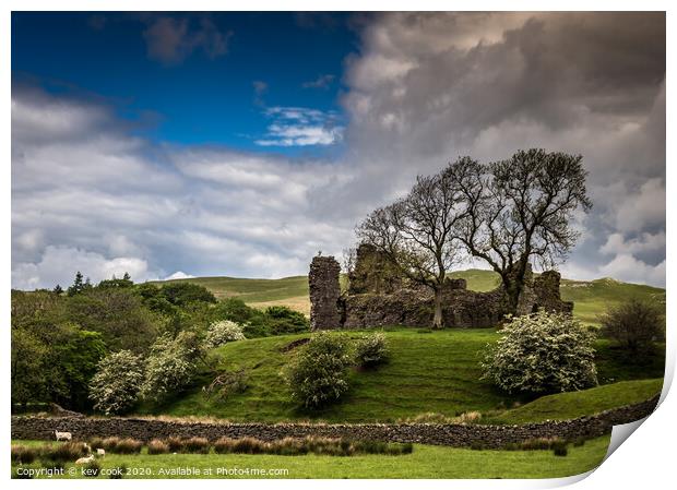 Pendragon castle Print by kevin cook