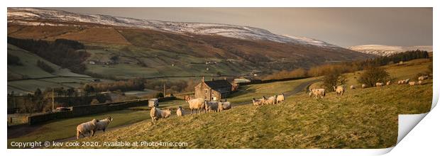 Hill farm - Pano Print by kevin cook