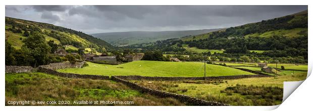 Grazing patch - Pano Print by kevin cook