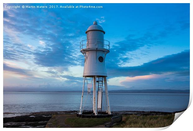 Black Nore Lighthouse at Sunset Print by Martin Waters