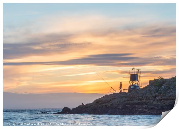 Fisherman at Battery Point Print by Martin Waters