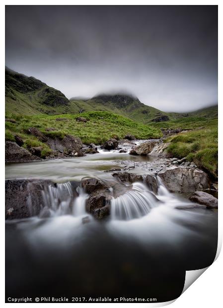 Deepdale Beck Lower Falls Summer Print by Phil Buckle