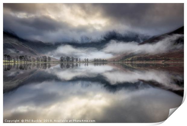 Buttermere Rising Fog Print by Phil Buckle