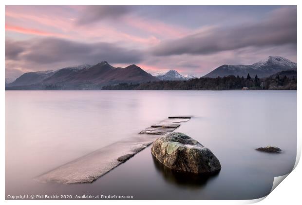 Isthmus Bay Jetty Sunrise Print by Phil Buckle