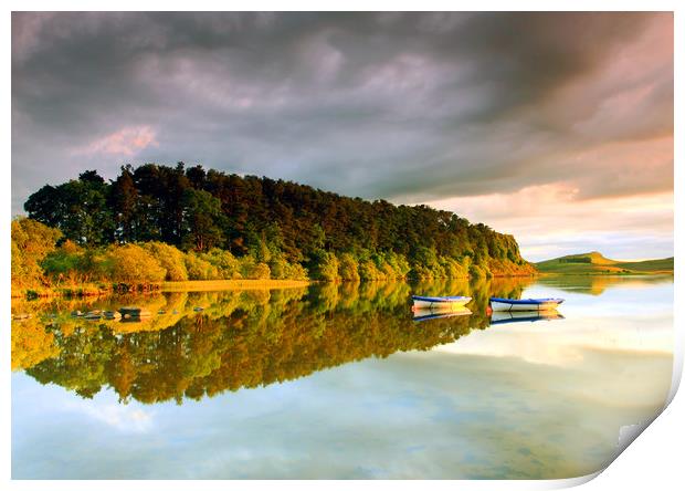 Crag Lough Print by Ken Cowins