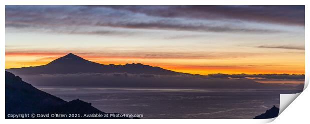 El Teide dawn Print by David O'Brien