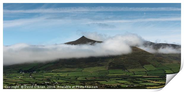 Cloudy peak: Croaghskearda. Print by David O'Brien