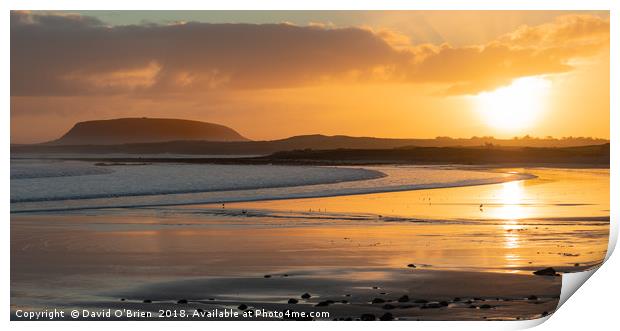 Irish Sunrise Print by David O'Brien