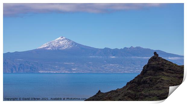 El Teide Print by David O'Brien