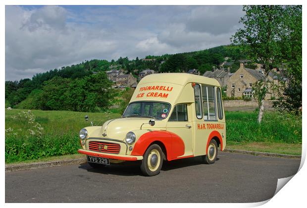 1957 Morris Minor Ice Cream Van Print by Alan Barnes