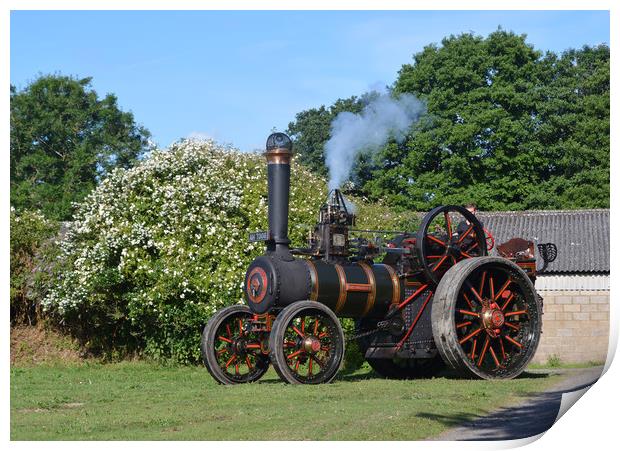 1921 Burrell Traction Engine Print by Alan Barnes