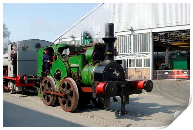 Aveling & Porter steam locomotive Print by Alan Barnes