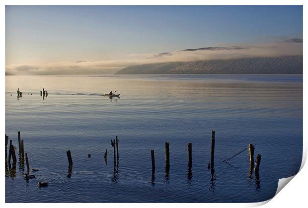Loch Ness Kayak Print by Malcolm Smith