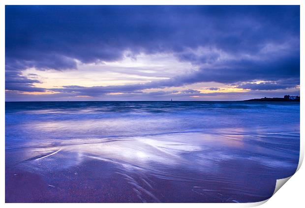 Sunset over Eile Beach Print by Malcolm Smith