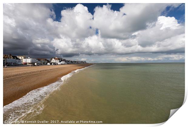 Huge Fluffy Clouds at Deal Print by Kentish Dweller