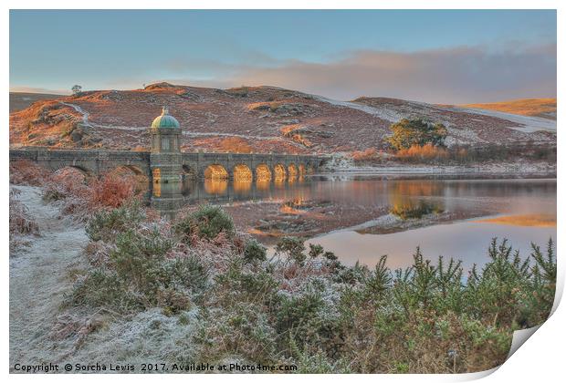 Elan Valley, Craig Goch, Fire and Frost 2  Print by Sorcha Lewis