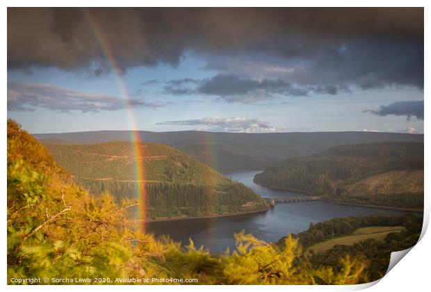 Rainbow over Wales Print by Sorcha Lewis