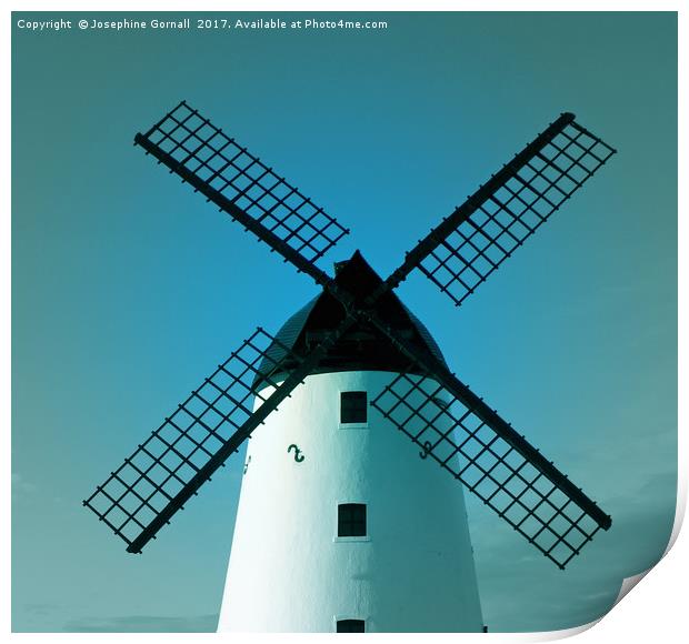 Windmill on the Green at Lytham St Annes Print by Josephine Gornall