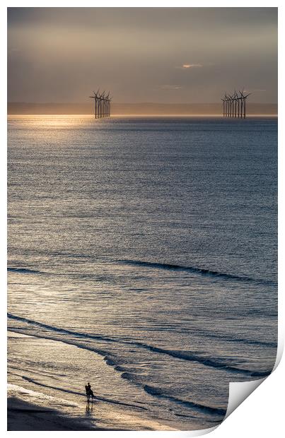 Horseman at Saltburn Print by John Hall