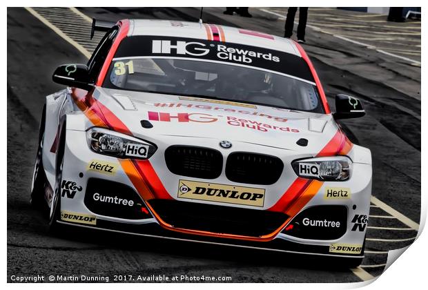 Jack Goff British Touring Cars BMW Print by Martin Dunning