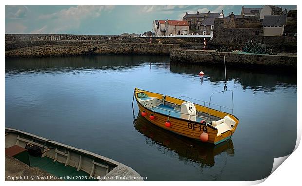 Portsoy Harbour Scotland				 Print by David Mccandlish