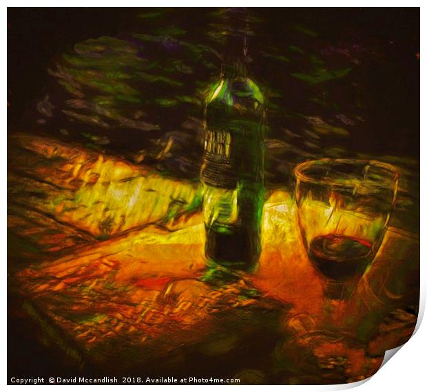   The Enjoyment of Wine at Night                   Print by David Mccandlish