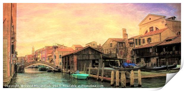 Venice Boatyard               Print by David Mccandlish